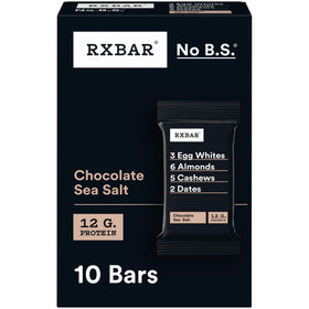 RXBAR Chocolate Sea Salt box on desk for convenient protein on the go.
