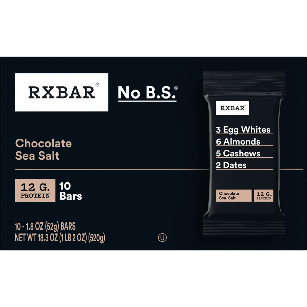 RXBAR Chocolate Sea Salt with coffee pairing for a quick bite.