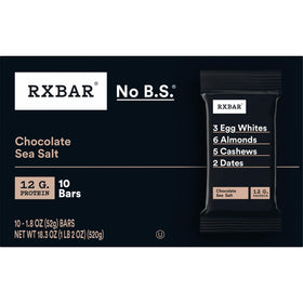 RXBAR Chocolate Sea Salt with coffee pairing for a quick bite.
