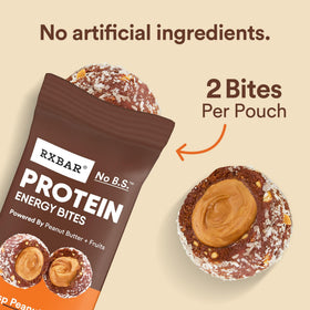 RXBAR Energy Bites ingredient closeup highlighting peanut butter and dates
