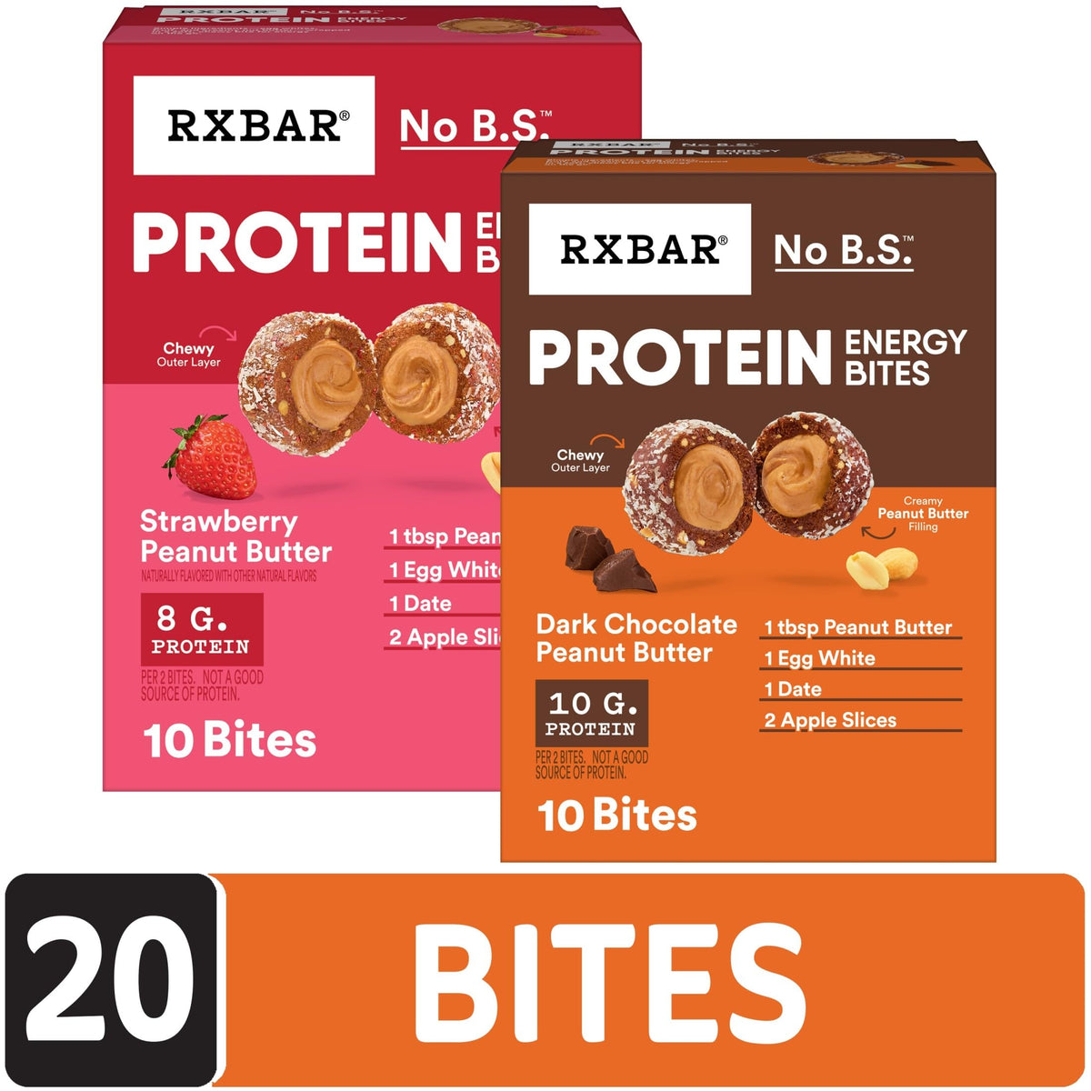 RXBAR Energy Bites dark chocolate peanut butter pouch for a satisfying protein snack.