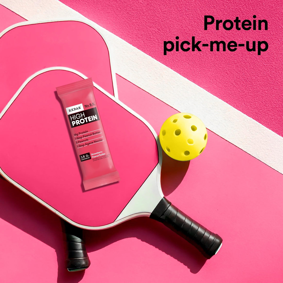 Boxed RXBAR High Protein bars communicates value and convenience.