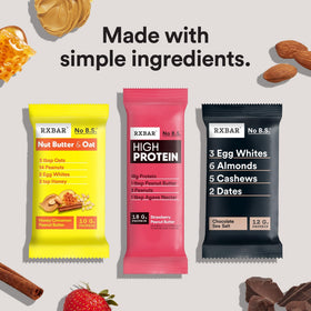 Visible peanuts in RXBAR High Protein Vanilla Peanut Butter bar