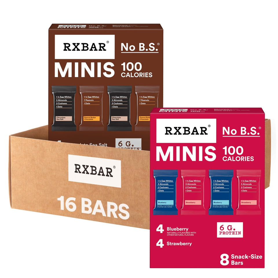 RXBAR Minis Chocolate Sea Salt, portable chocolate snack for on-the-go energy.