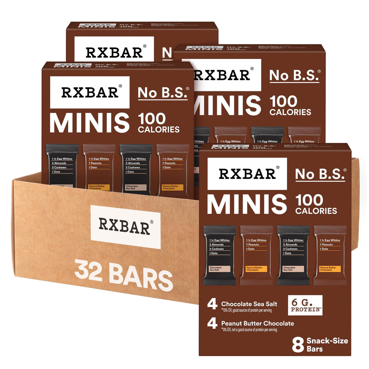 RXBAR Minis Chocolate Sea Salt bar, a compact protein snack.