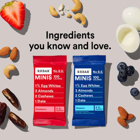RXBAR Minis egg whites protein emphasis for clean ingredients