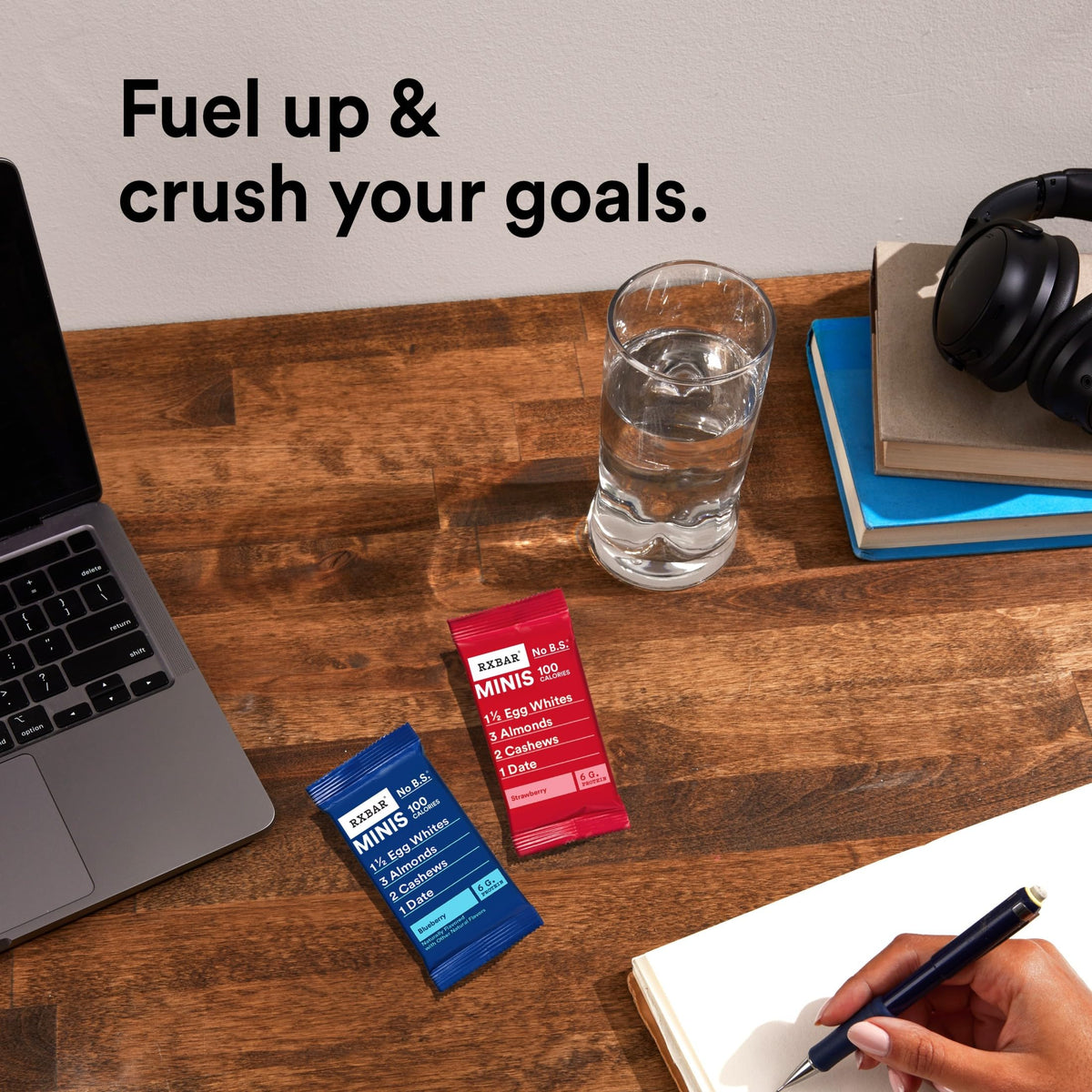 RXBAR Minis real fruit visuals conveying natural flavor and simple ingredients