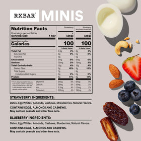 RXBAR Minis soft-crispy texture, satisfying bite during workouts.