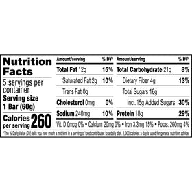 RXBAR natural flavors and agave sweetened profile