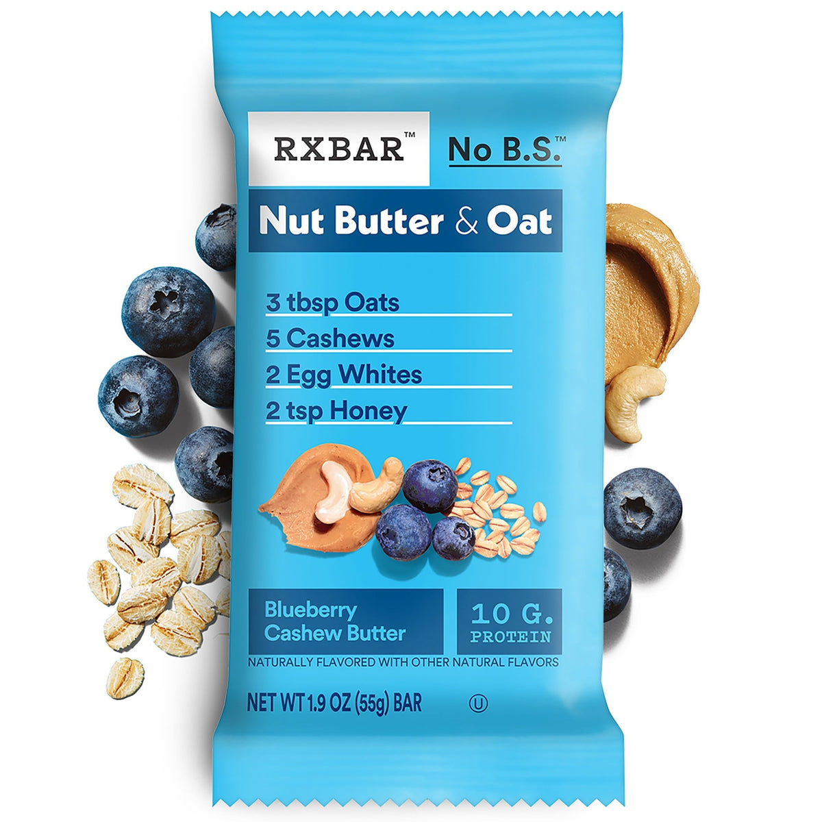 RXBAR Nut Butter and Oat bars on a kitchen counter