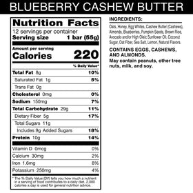 RXBAR Nut Butter and Oat Blueberry Cashew Butter bar pack on shelf