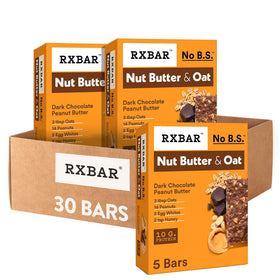 RXBAR Nut Butter and Oat Dark Chocolate Bar pack, ideal for on-the-go protein.