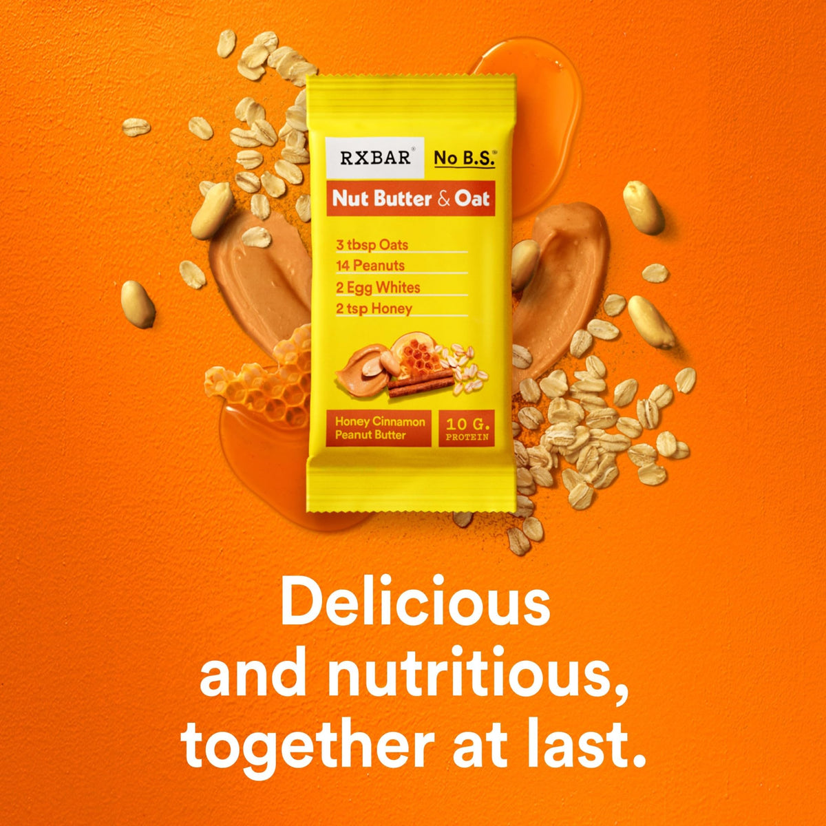 RXBAR packaging label indicates gluten-free status and whole grain richness.