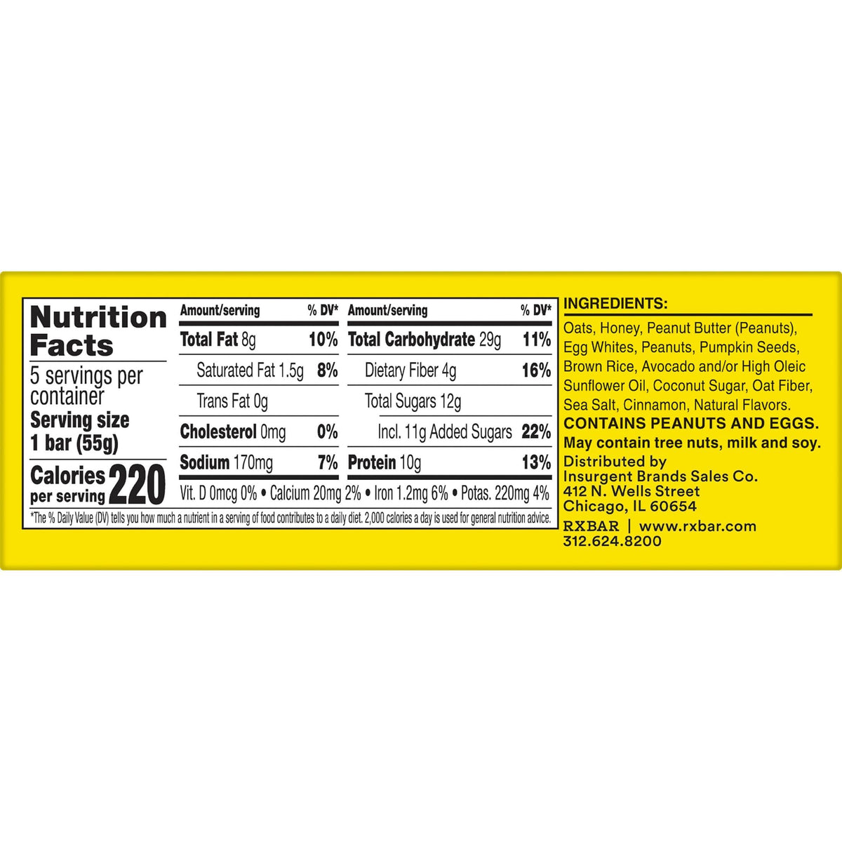 RXBAR Nut Butter and Oat bar served as office snack during break.