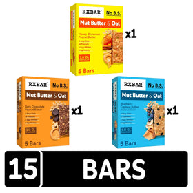 RXBAR Nut Butter and Oat Honey Cinnamon Peanut Butter flavor on-the-go snack