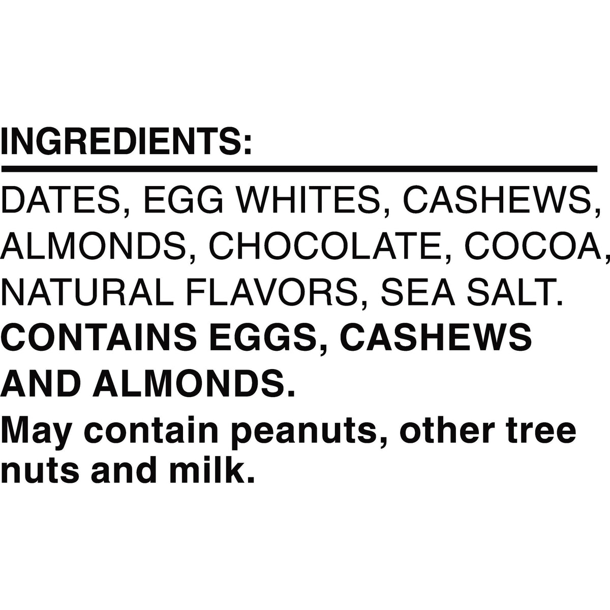 RXBAR nutrition facts label highlights 12 g protein