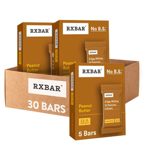 RXBAR Peanut Butter Bar on the go for a quick energy boost.