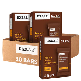 RXBAR Peanut Butter Chocolate packaging highlights real ingredients for quick energy