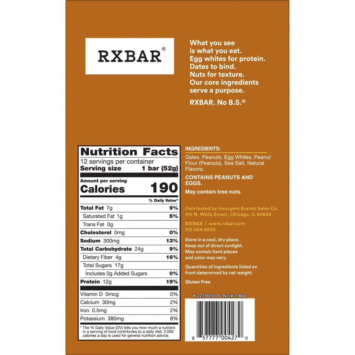 RXBAR protein bar texture close-up with visible ingredients