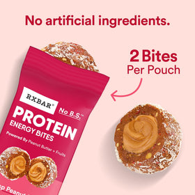 RXBAR ingredients list highlights peanut butter, dates, egg whites, apples