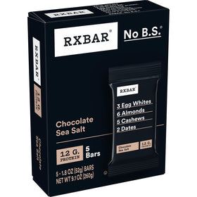 RXBAR six-box packaging indicating freshness and value