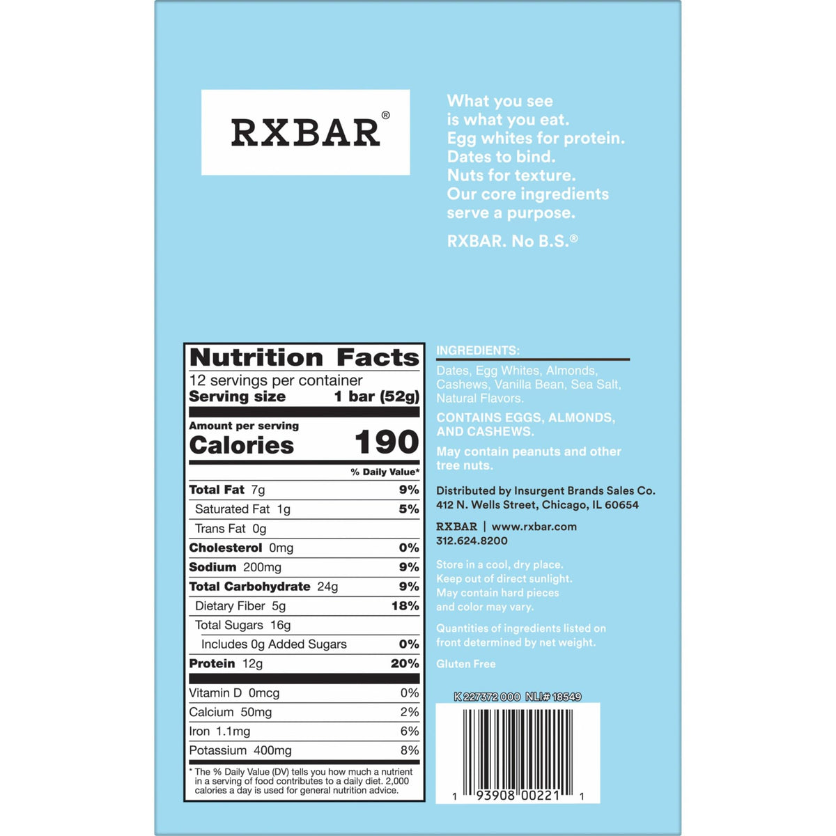RXBAR Vanilla Almond bar with morning coffee for a satisfying bite