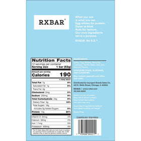 RXBAR Vanilla Almond bar with morning coffee for a satisfying bite