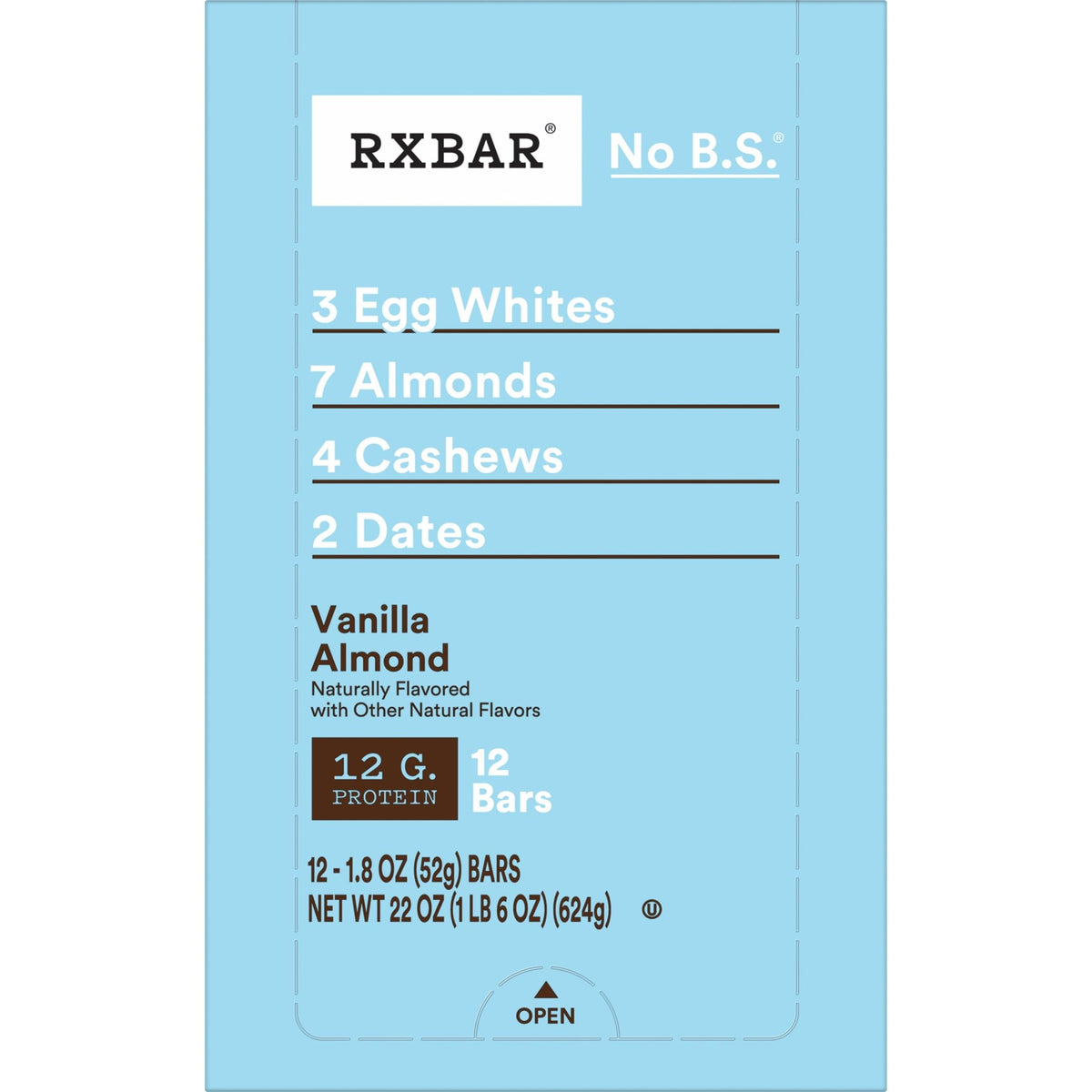 RXBAR Vanilla Almond bar on office desk with coffee nearby