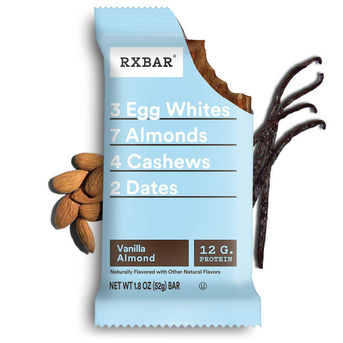 RXBAR Vanilla Almond vanilla bean close-up for natural sweetness