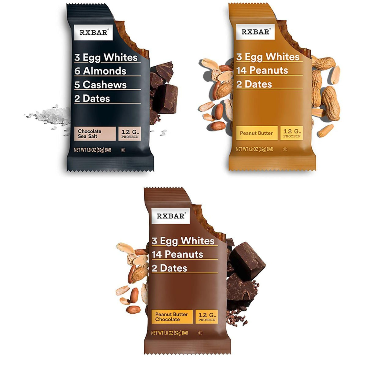 RXBAR Chocolate Sea Salt Bar close-up highlighting texture and balanced flavor