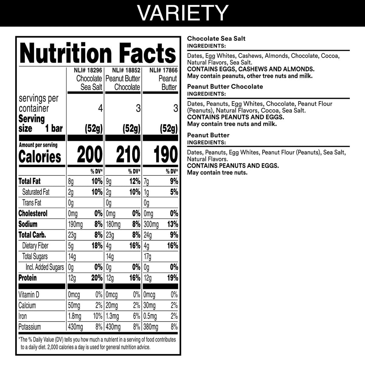 RXBAR Peanut Butter Chocolate Bar close-up with nuts and cacao for workout fuel