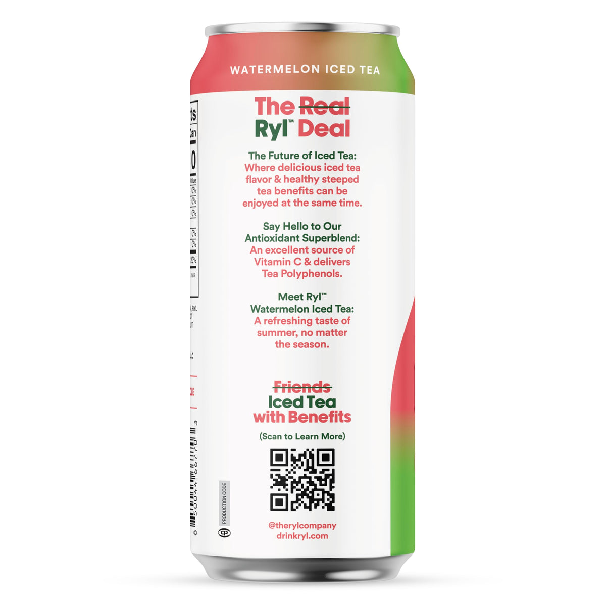Pouring The Ryl Co Watermelon Tea into a chilled glass for instant refreshment.