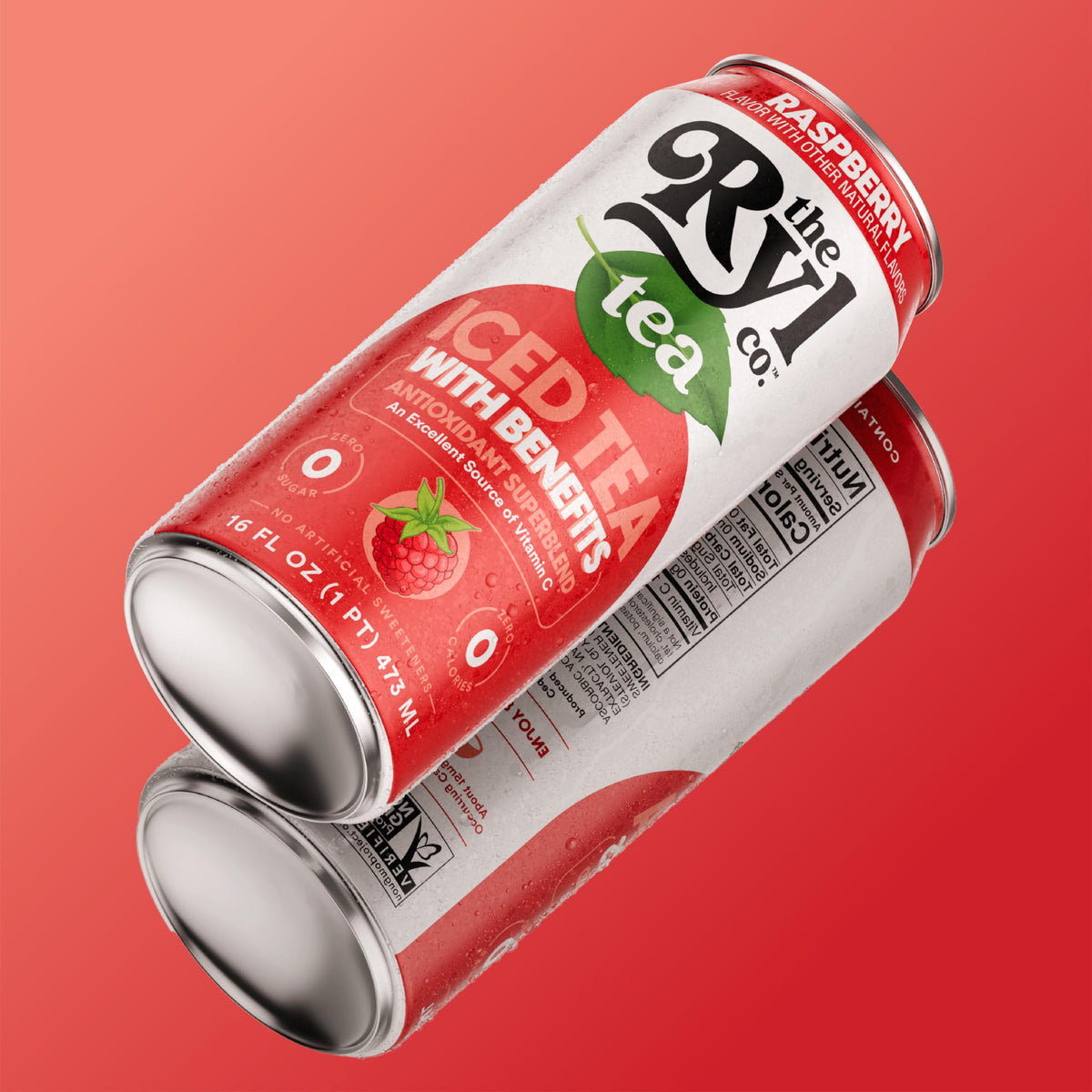The Ryl Co Raspberry Iced Tea on a kitchen counter suggests convenience.