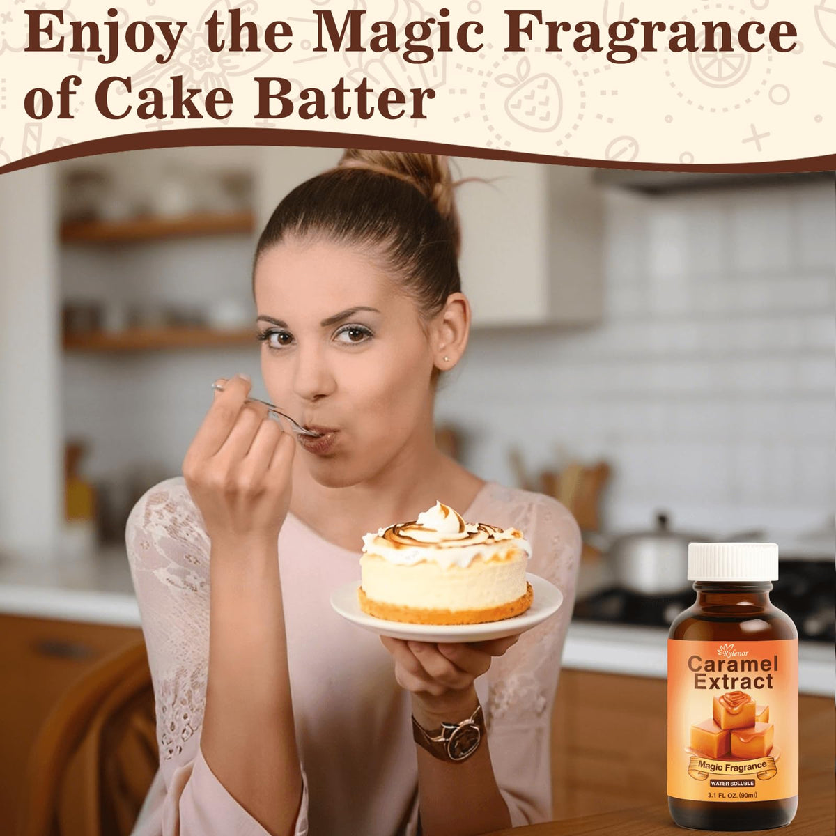Rylenor caramel extract dropper enables precise flavor control