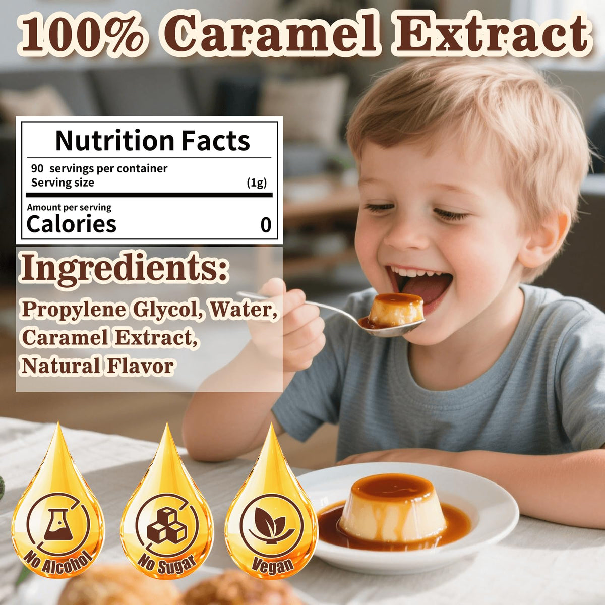 Rylenor caramel extract packaging with dropper for precise flavoring