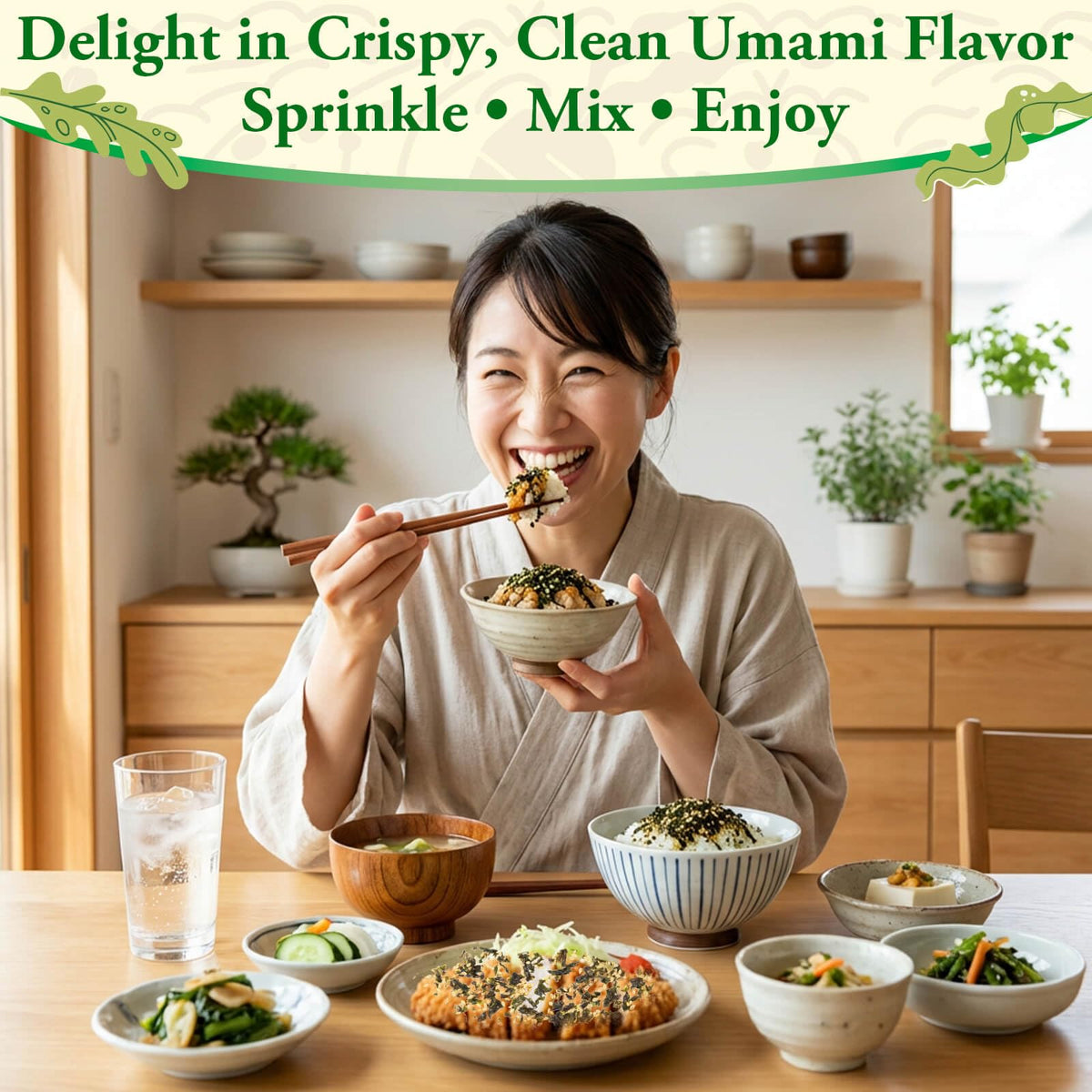 Rylenor Nori Komi Furikake salad topping for savory crunch.