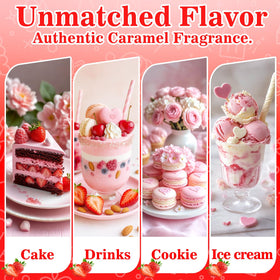 Rylenor Strawberry Extract bottle on baking setup for desserts