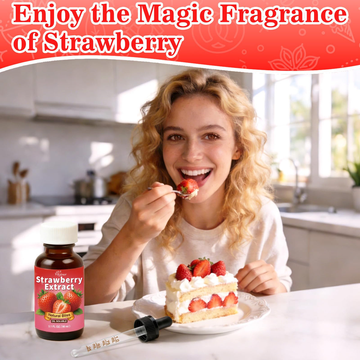 Rylenor Strawberry Extract on cupcakes to boost strawberry aroma