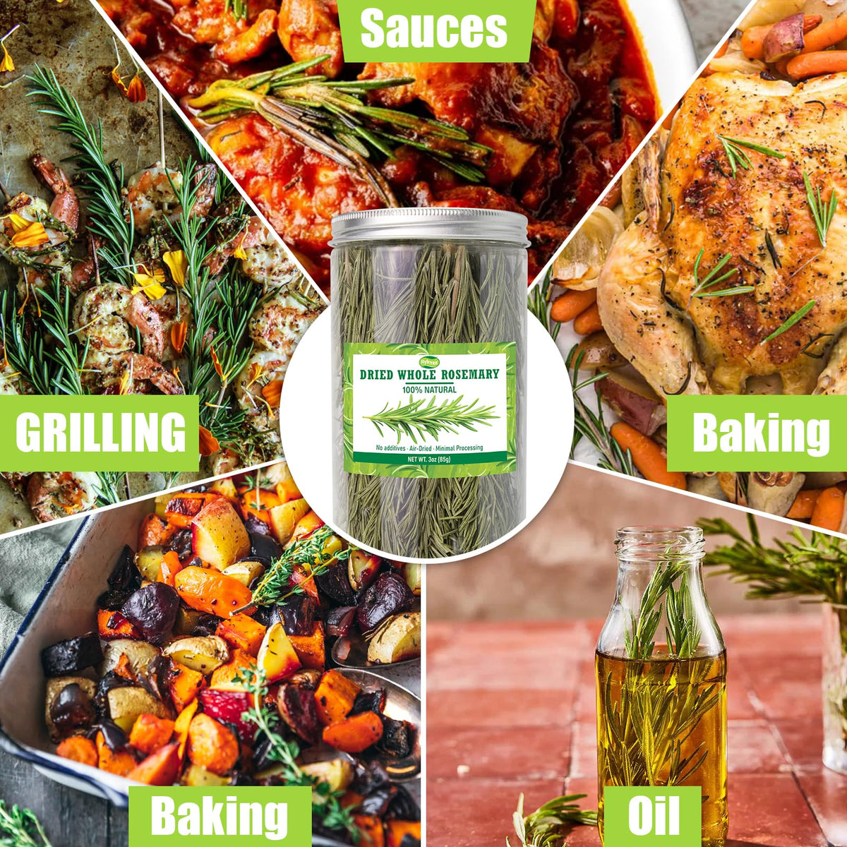 Rylenor sun-dried rosemary batch, pure aroma for beverages and dishes.