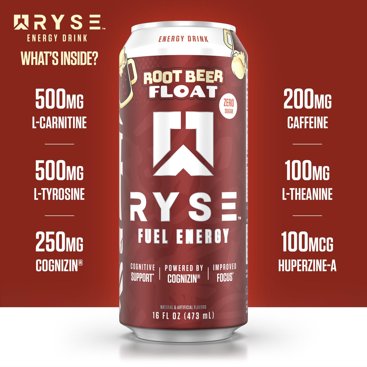 RYSE Cognizin icon emphasizes focus support in the nootropic blend.