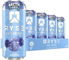 RYSE Fuel Arctic Berry can side view for quick, on-the-go energy.