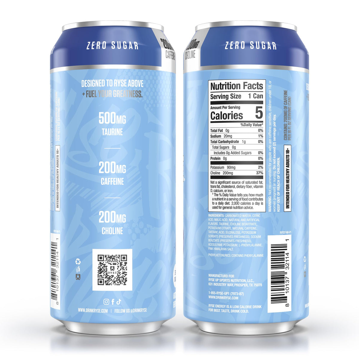 Row of Arctic Berry cans on a store shelf for easy access.