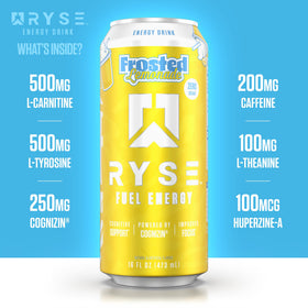 RYSE Fuel Huperzine A graphic communicates additional cognitive support notes.