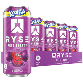RYSE Fuel Energy Drink Kool-Aid Grape can for clean energy on the go.