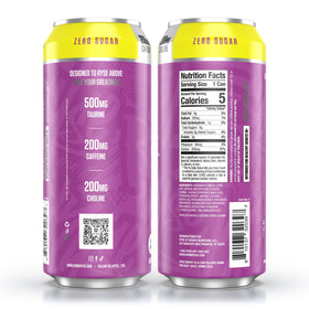RYSE Fuel Energy Drink showcases zero sugar and vegan formula.