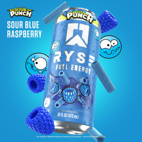 RYSE Fuel label-front emphasizes vegan, gluten-free formula for mindful energy