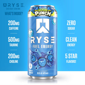 Side packaging highlights 200mg caffeine for focused moments