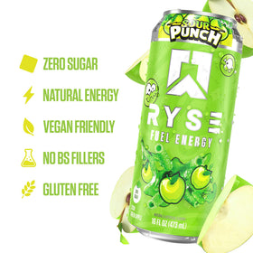 RYSE Fuel ingredients illustration highlighting taurine and choline for focus