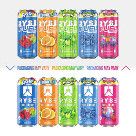 RYSE Fuel can on gym desk energy for workouts and focus