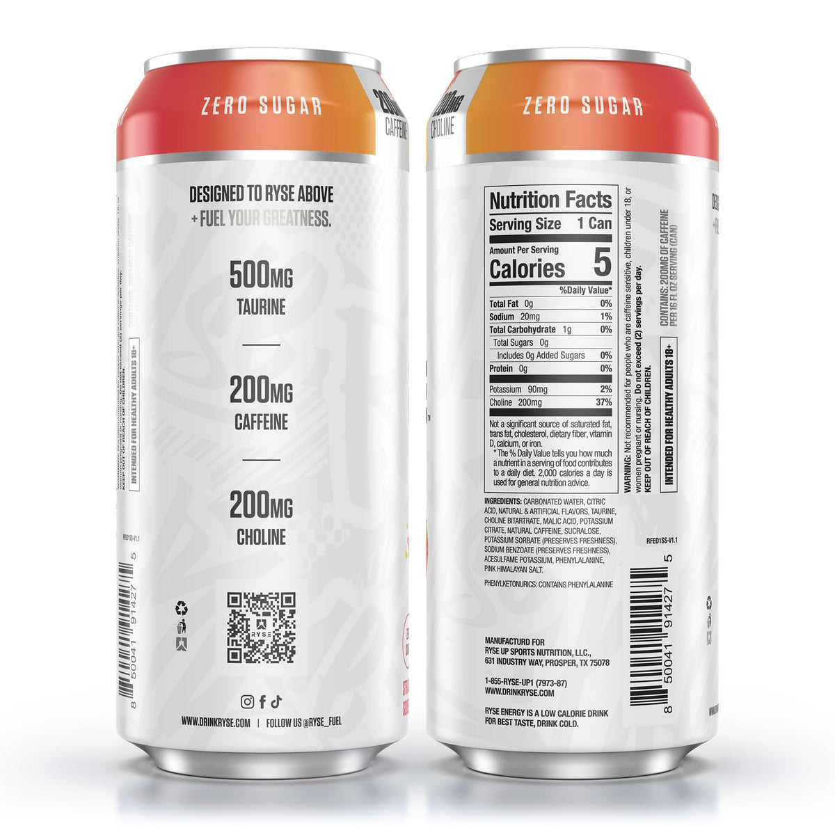 RYSE Fuel Energy Drink Strawberry Squeeze flavor cap hints at authentic taste.